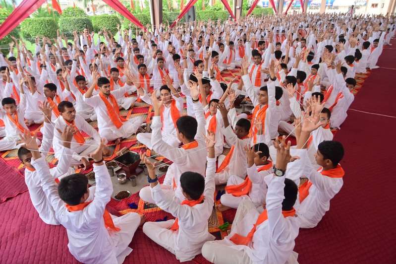 A spiritual ceremony 'Upanayana Sanskar'